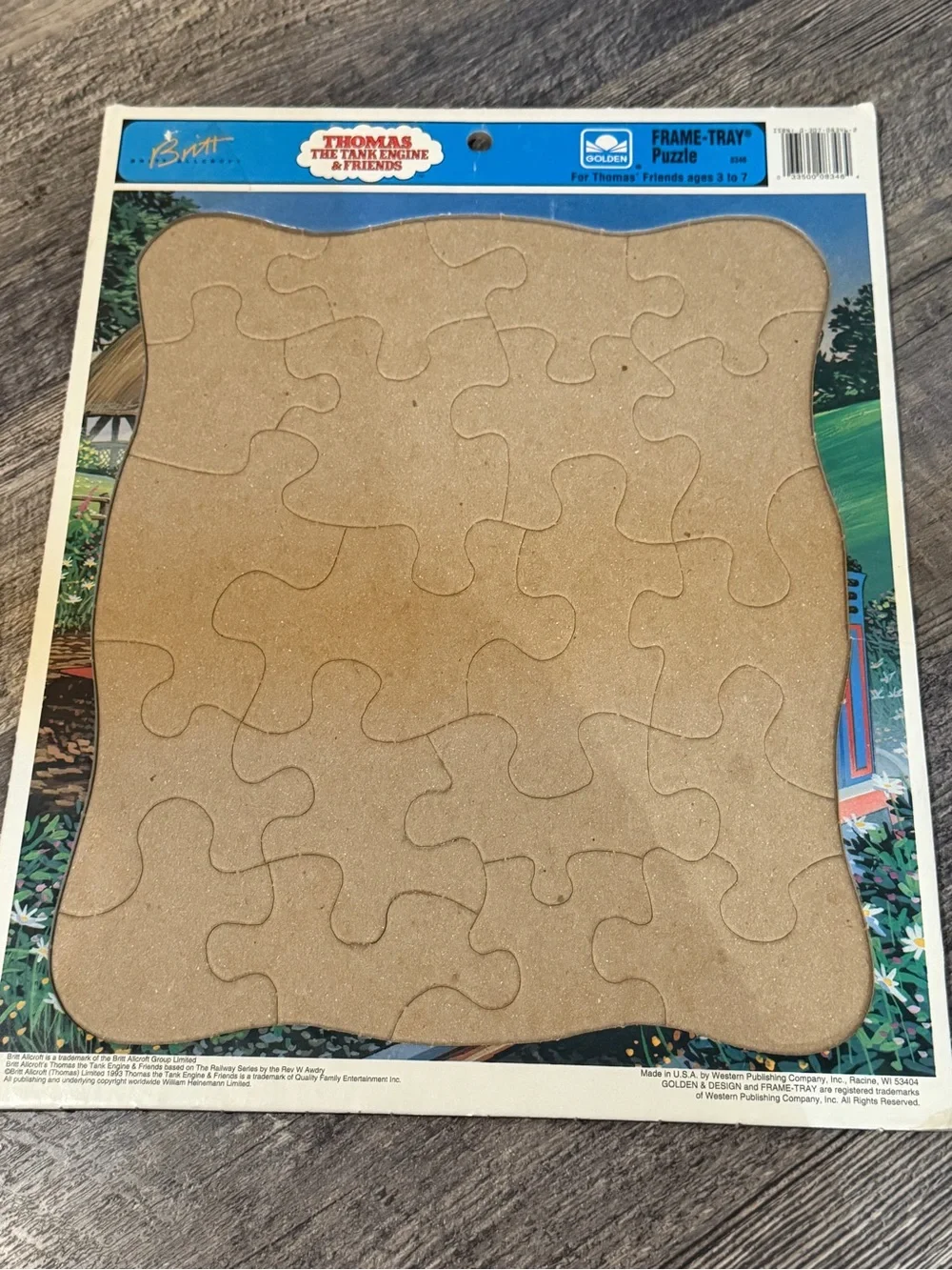 Vintage 1993 Thomas the Tank Engine & Friends Golden Frame-Tray Puzzle #8346